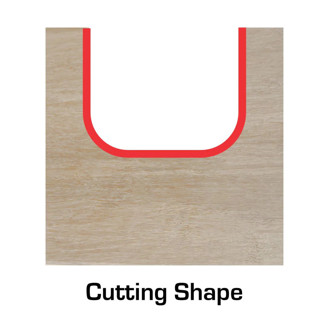 3/4" Bowl and Tray - 5/8" Cutting Length - 1/4" Radius - 1/4" Shank