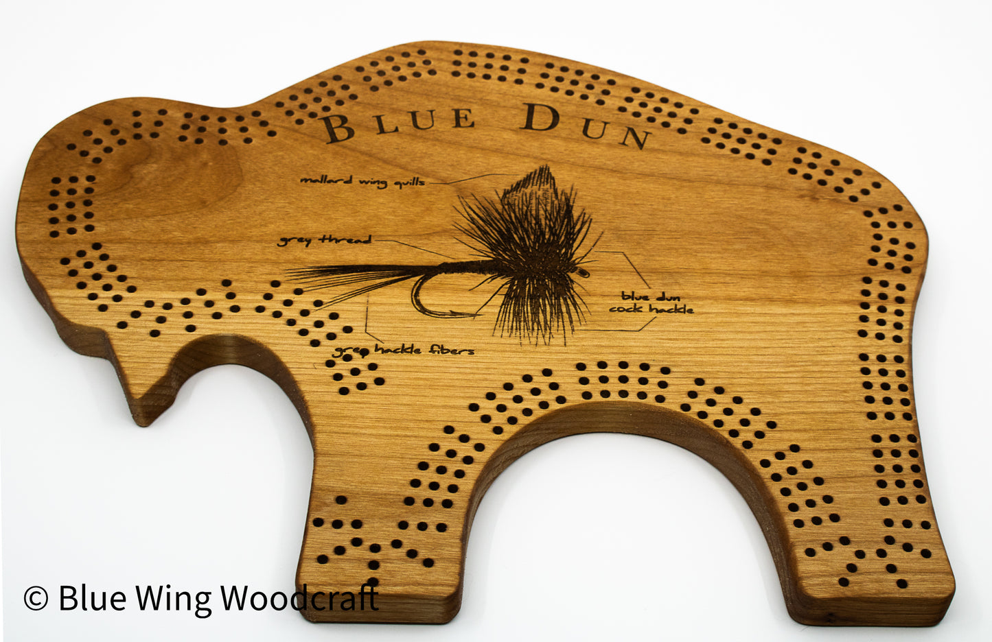 "Wilderness Majesty: The Bison Cribbage Board"