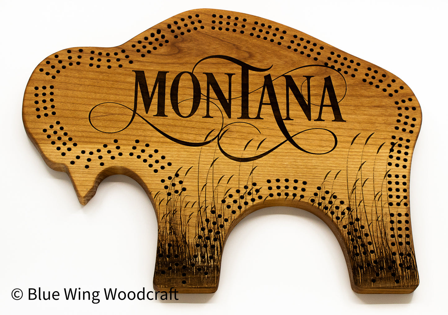 "Wilderness Majesty: The Bison Cribbage Board"