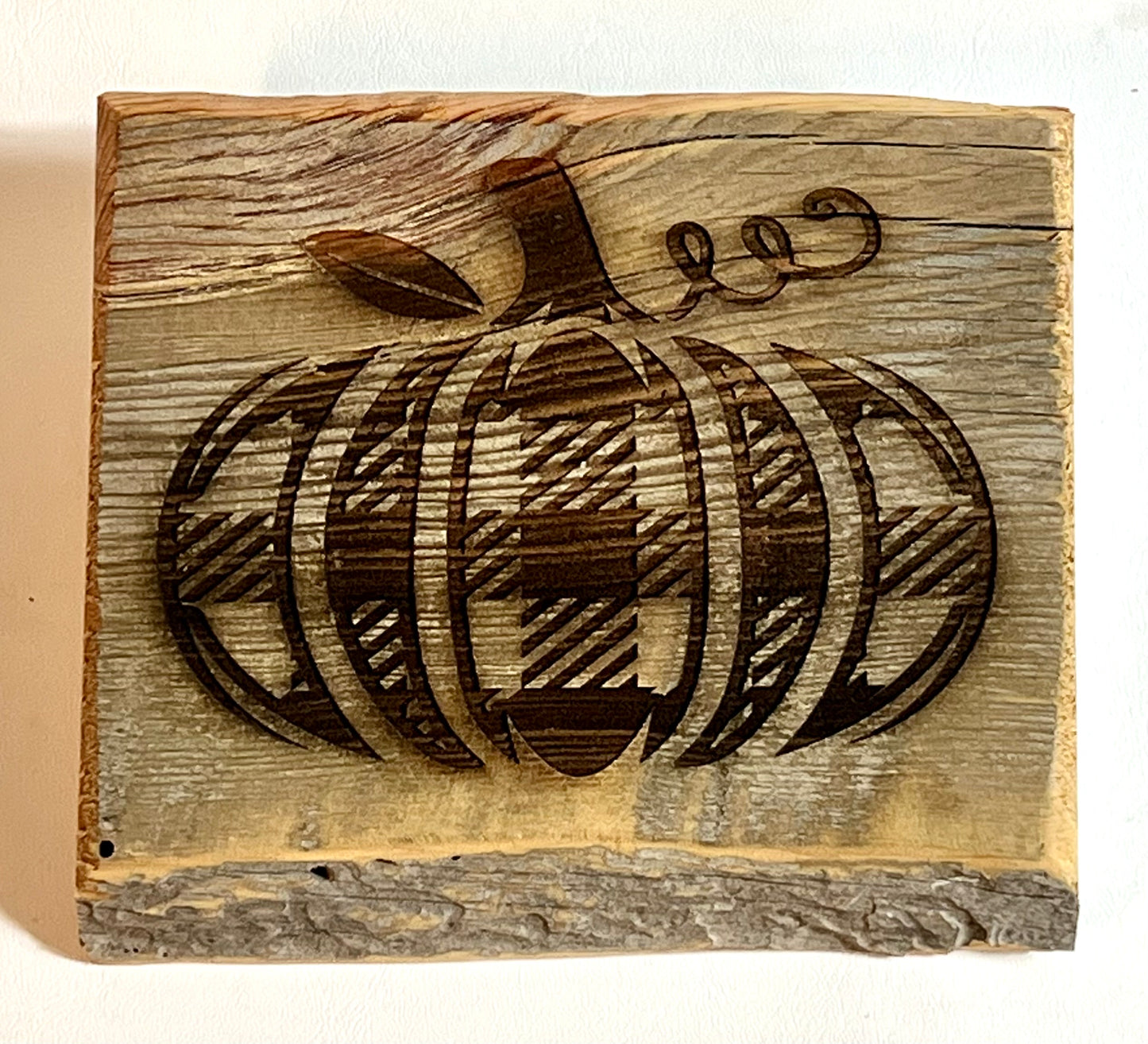 Sign, Buffalo Plaid Pumpkin