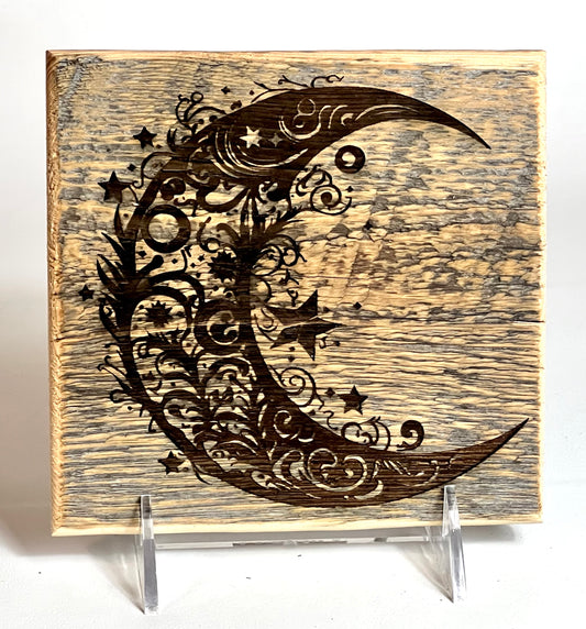 Sign, Boho Crescent Moon Intricate