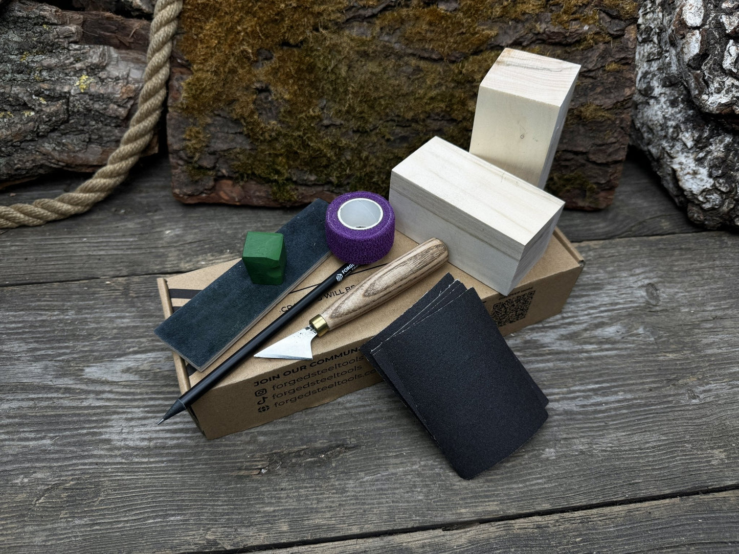 Boar Carving Kit - Complete Starter Whittling Kit for Beginners, Adults, Teens, and Kids