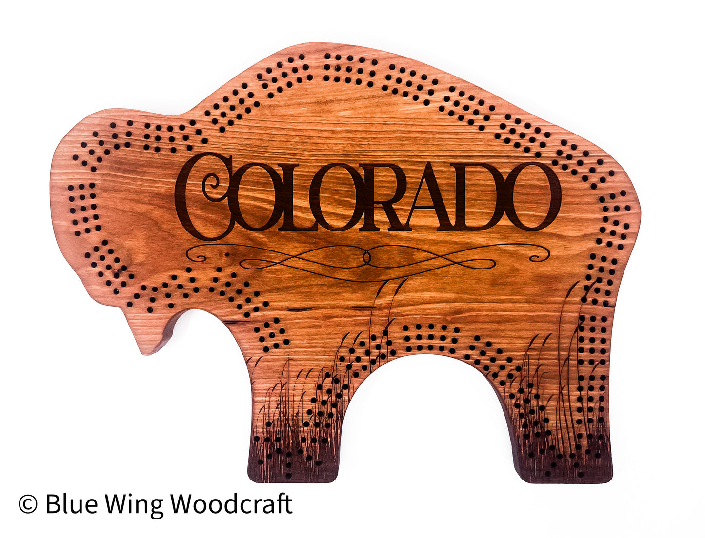 "Wilderness Majesty: The Bison Cribbage Board"