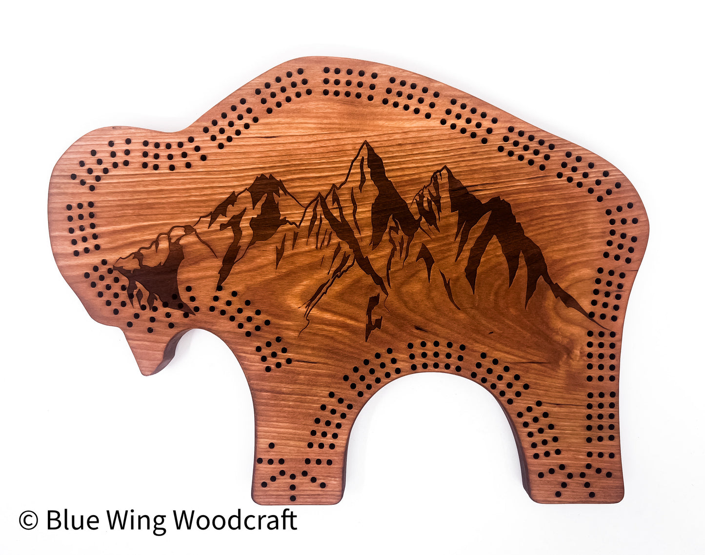 "Wilderness Majesty: The Bison Cribbage Board"