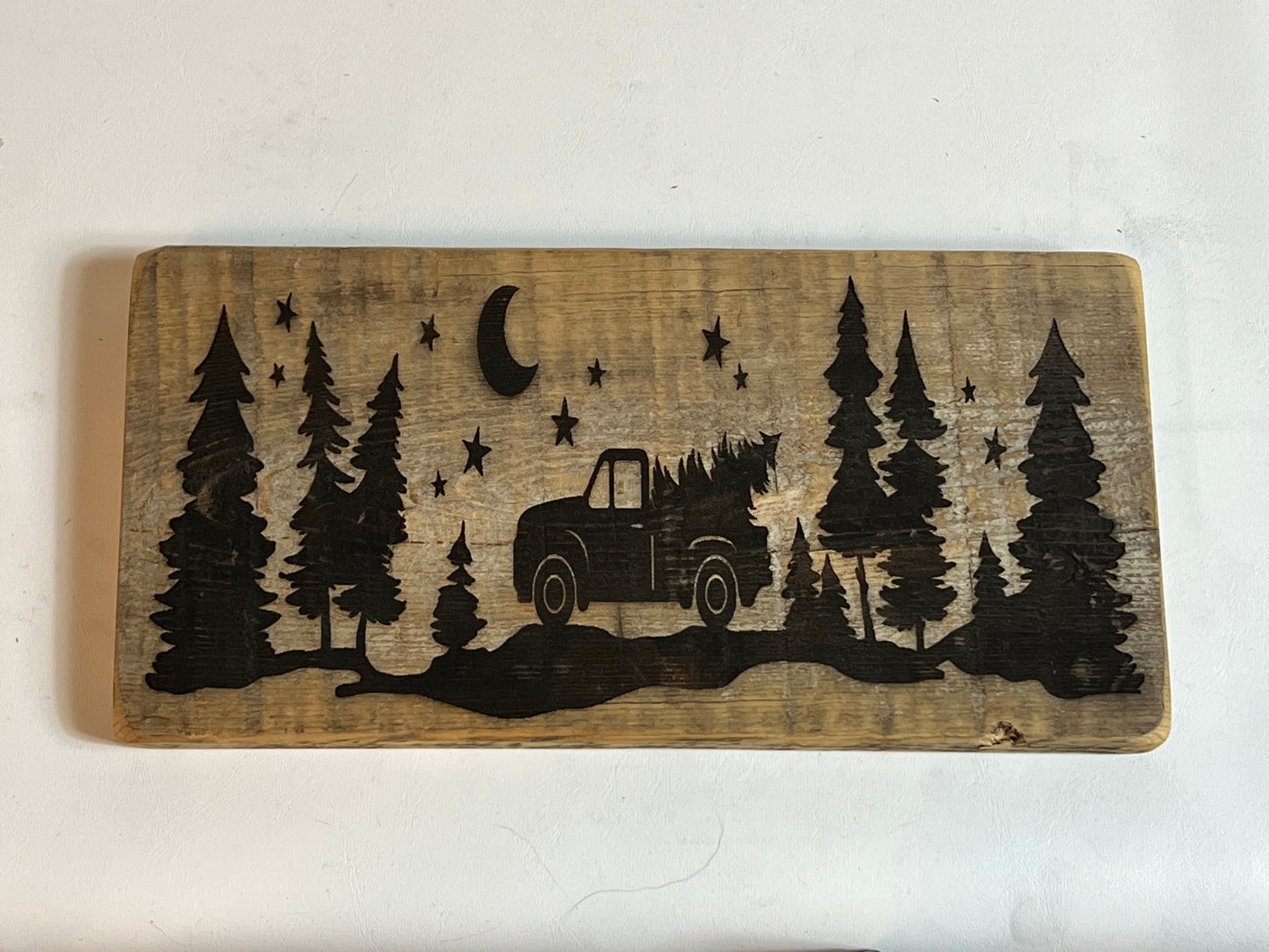 Sign, Truck with Tree