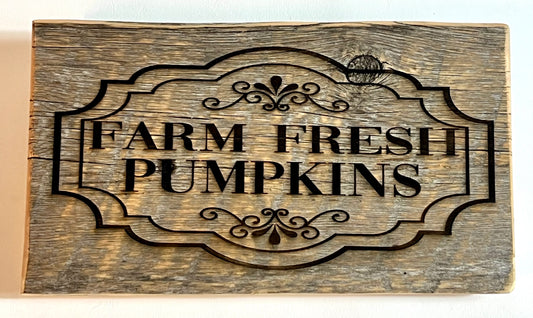 Sign, Farm Fresh Pumpkins, Framed