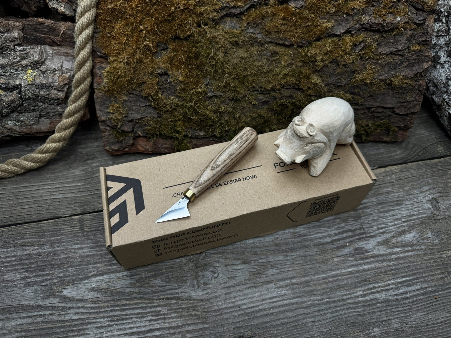 Boar Carving Kit - Complete Starter Whittling Kit for Beginners, Adults, Teens, and Kids
