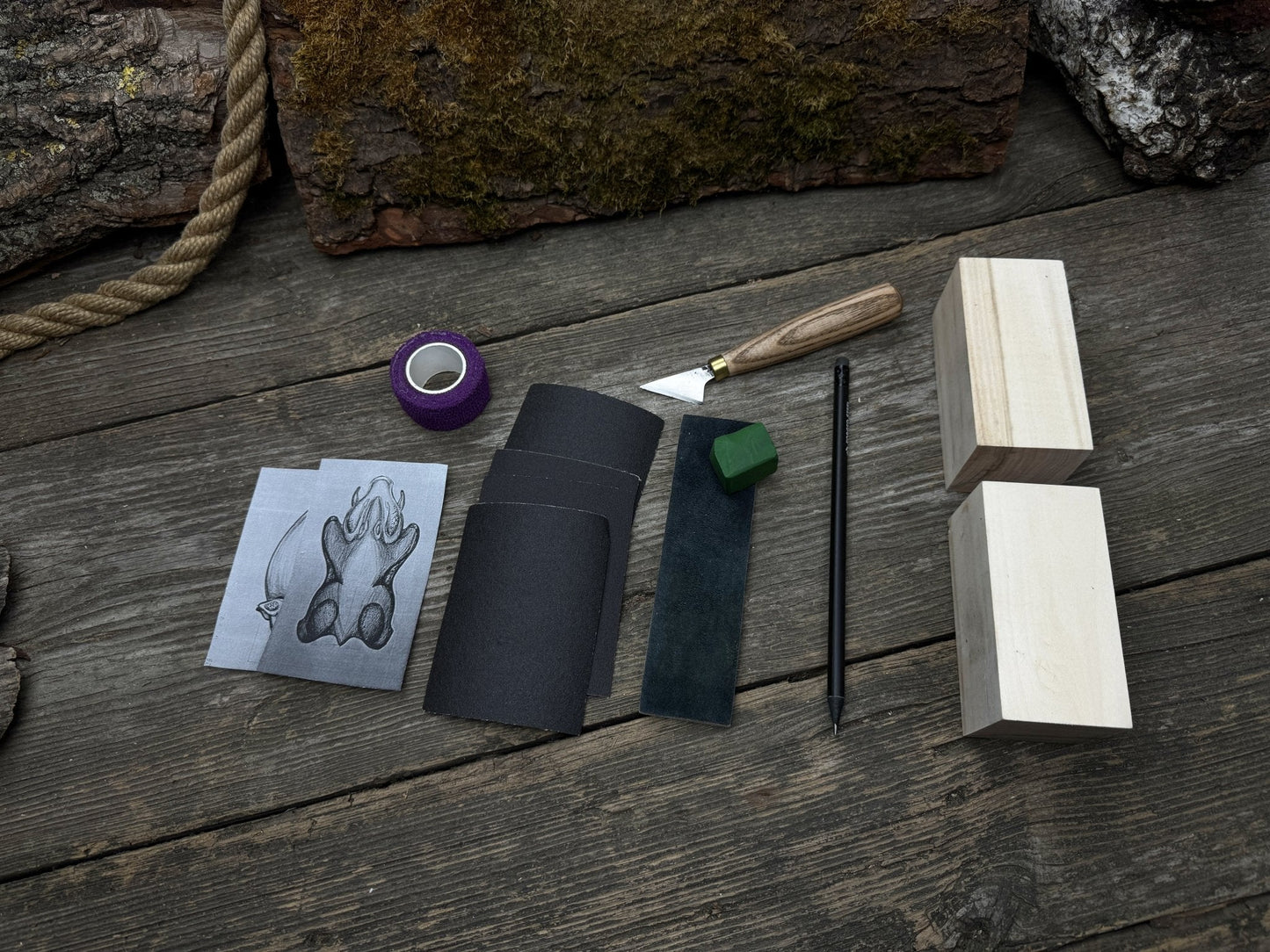 Boar Carving Kit - Complete Starter Whittling Kit for Beginners, Adults, Teens, and Kids