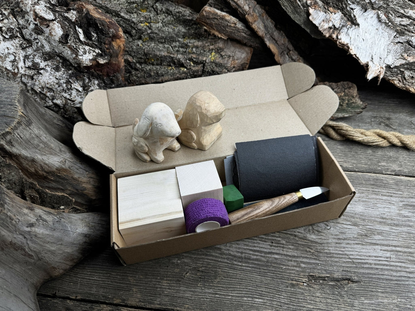 Dog Carving Kit - Complete Starter Whittling Kit for Beginners, Adults, Teens, and Kids
