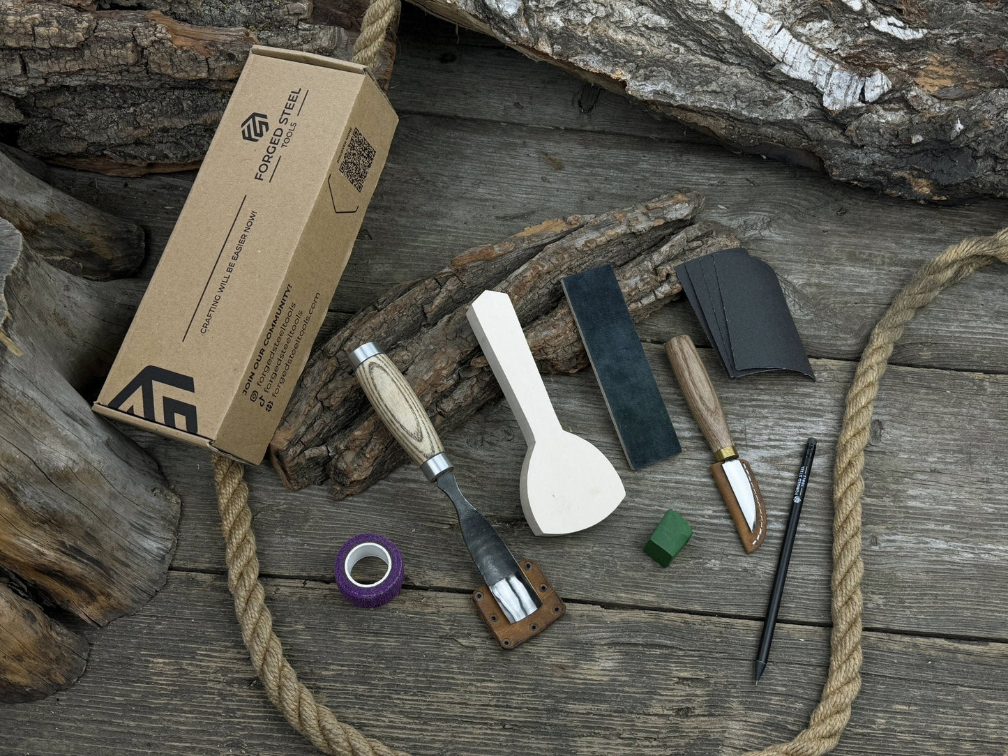 Spoon Carving Kit – All-in-One Whittling Starter Set for Beginners, Adults & Kids