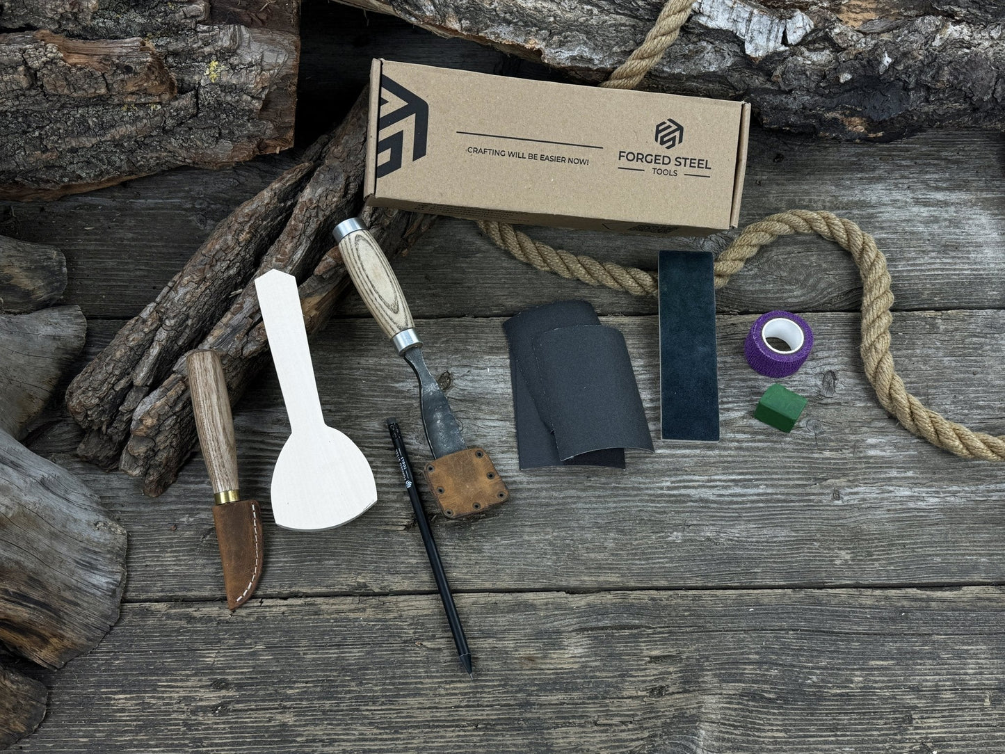 Spoon Carving Kit – All-in-One Whittling Starter Set for Beginners, Adults & Kids